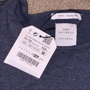 Zara Dresses - Zara Girls Knitwear - Blue Sweater Dress SZ 11/12 Zara Dresses - Zara Girls Knitwear - Blue Sweater Dress SZ 11/12